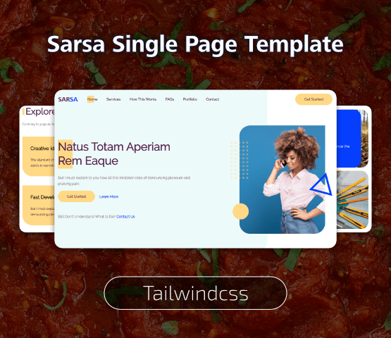 Sarsa Tailwindcss Single Page Template