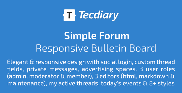 Simple Forum - Responsive Bulletin Board